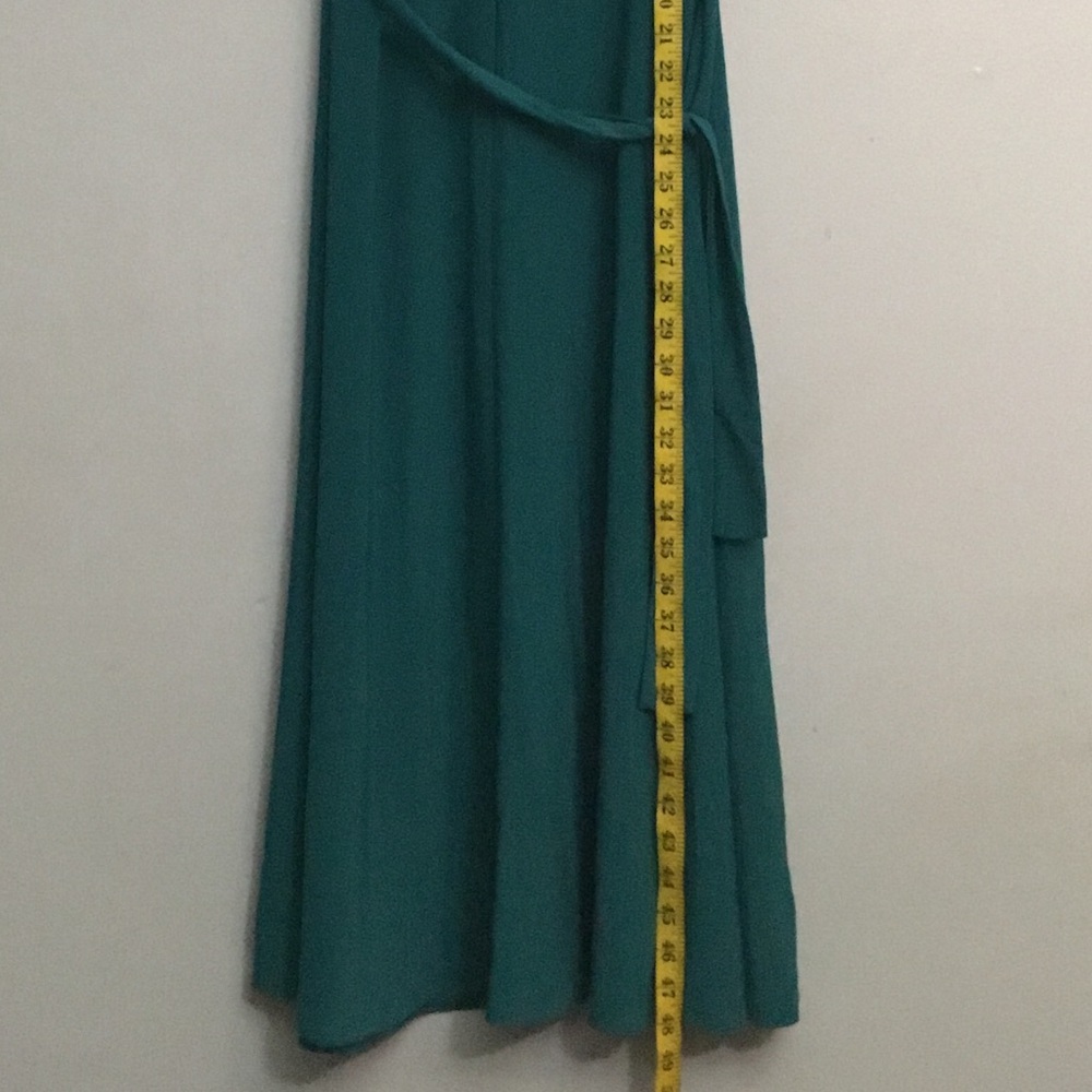 Chaus Teal V-Neck Tie-Waist Maxi Dress - Picture 9 of 16